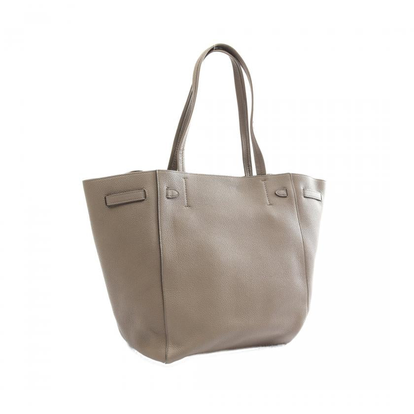 Celineline Phantom Small Gray Beige Leather Shoulder Tote Bag