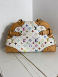 Louis Vuitton White Multicolor Claudia Handbag Shoulder Bag