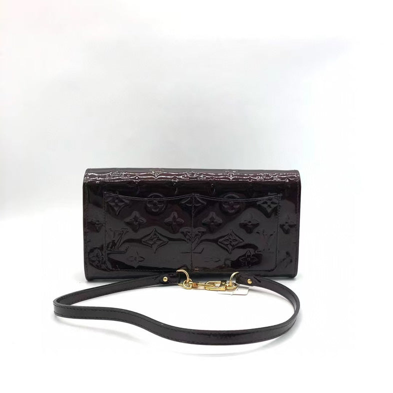 Louis Vuitton Patent Leather Crossbody Bag Burgundy MeDiorum