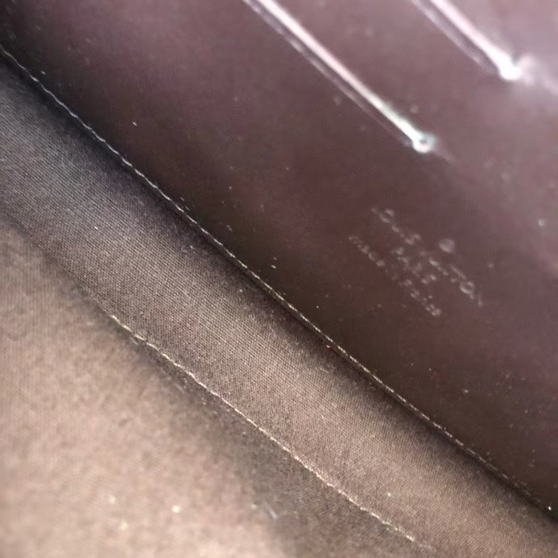 Louis Vuitton Patent Leather Crossbody Bag Burgundy MeDiorum
