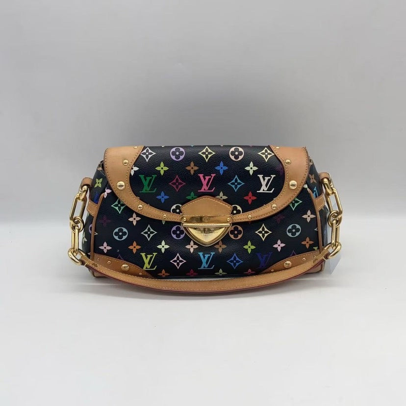 Louis Vuitton Monogram Multicolor Beverly MM Black Shoulder Bag