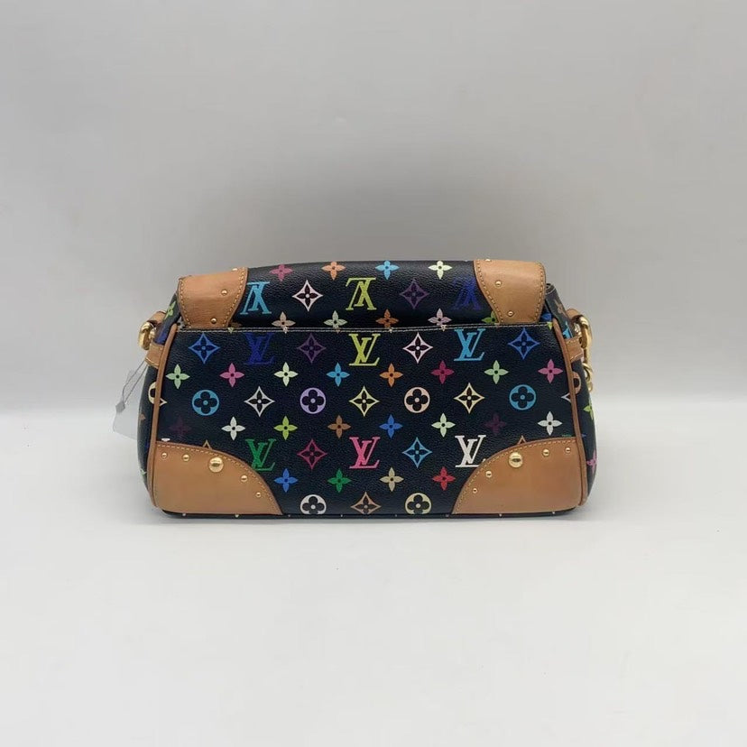 Louis Vuitton Monogram Multicolor Beverly MM Black Shoulder Bag