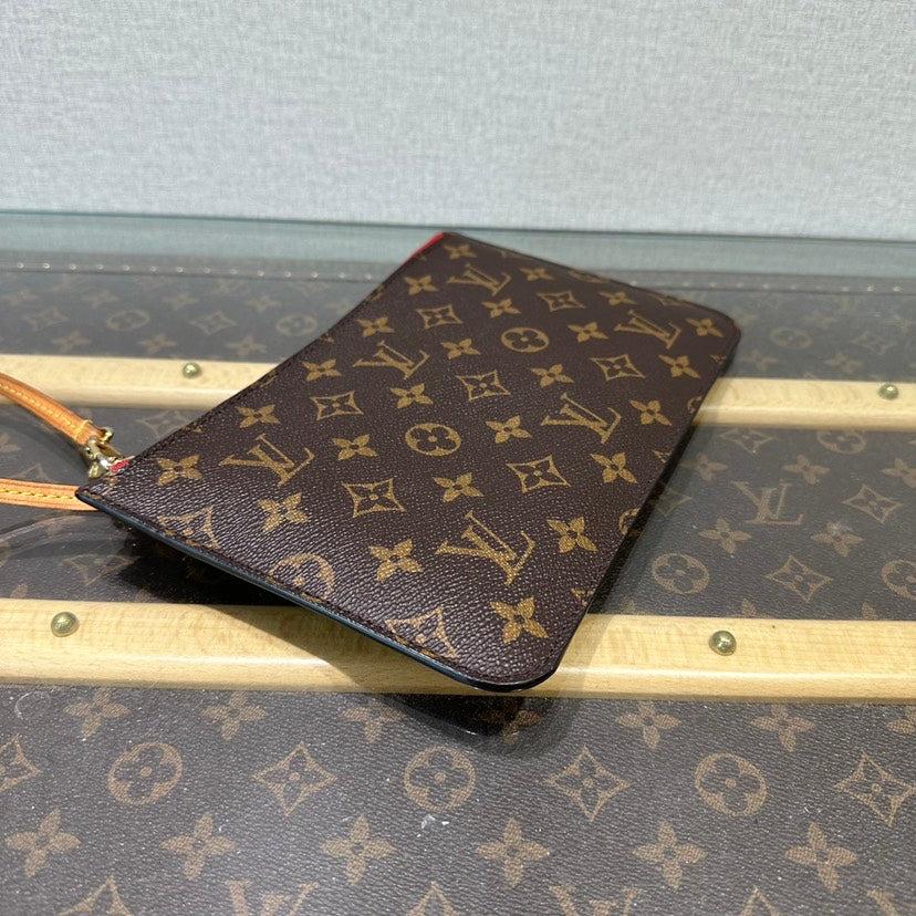 Louis Vuitton Neverfull Brown Monogram Clutch 24.5x15.5cm