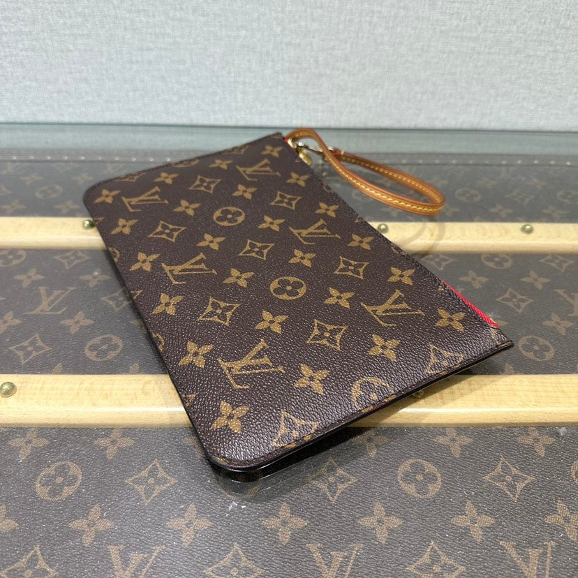 Louis Vuitton Neverfull Brown Monogram Clutch 24.5x15.5cm