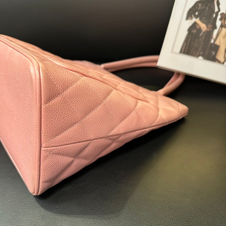 Chanel Cherry Blossom Pink Quilted Hilton Shoulder Bag 30cm