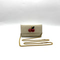 Gucci Beige Cherry Gucci Leather Crossbody Chain Bag Small