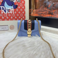 Gucci SyLouis Vuittonie Blue Leather Medium Shoulder Bag