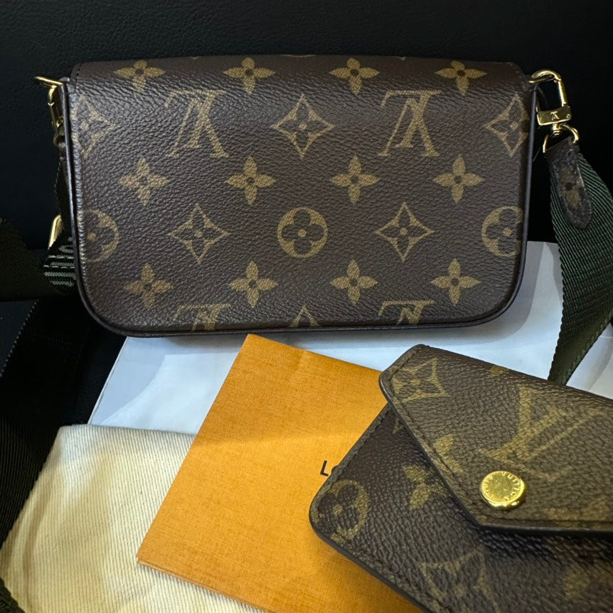 Louis Vuitton Brown Monogram Canvas Three In One Shoulder Bag 17cm