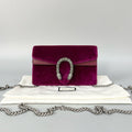 Gucci Dionysus Mini VeLouis Vuittonet Purple Shoulder Bag 16x10cm