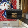 Gucci Padlock Black Leather Shoulder Bag Small
