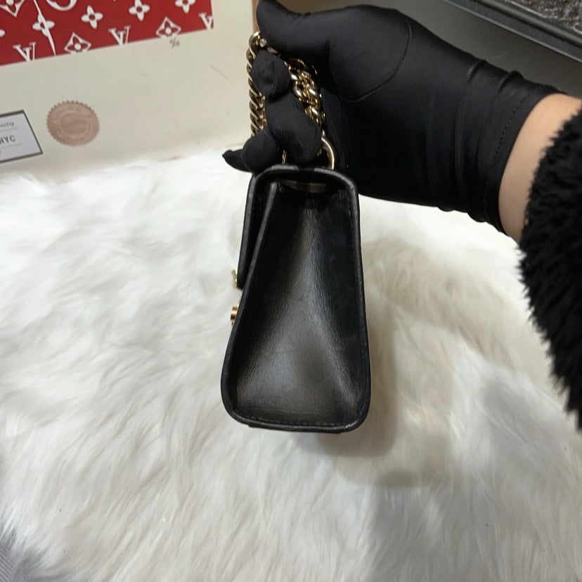 Gucci Padlock Black Leather Shoulder Bag Small