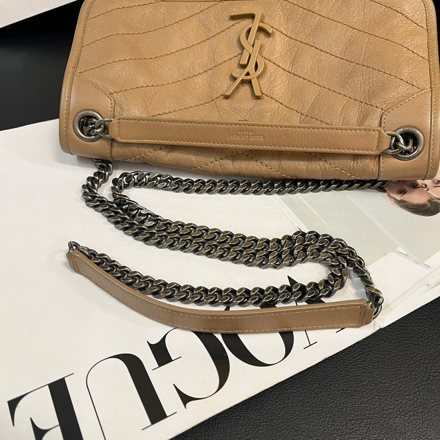 Saint Laurent MeDiorum Niki Crossbody Bag Milk Tea Color