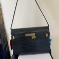 Saint Laurent Bellechasse Black Crocodile Shoulder Bag