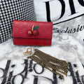 Gucci Cherry Red Leather Embossed Mini Crossbody Bag