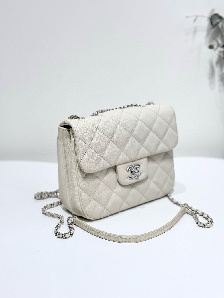 Chanel Beige Quilted Leather Crossbody Bag MeDiorum