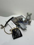 Chanel Black Quilted Leather Crossbody Bag Small