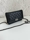Chanel Black Quilted Leather Crossbody WOC Bag Small