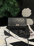 Chanel 2.55 Black SiLouis Vuittoner Leather Crossbody Bag