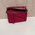 Celineline Pazzle Mini Red Leather Shoulder Bag