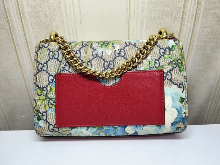 Gucci Padlock Floral Canvas Small Shoulder Bag Multicolor
