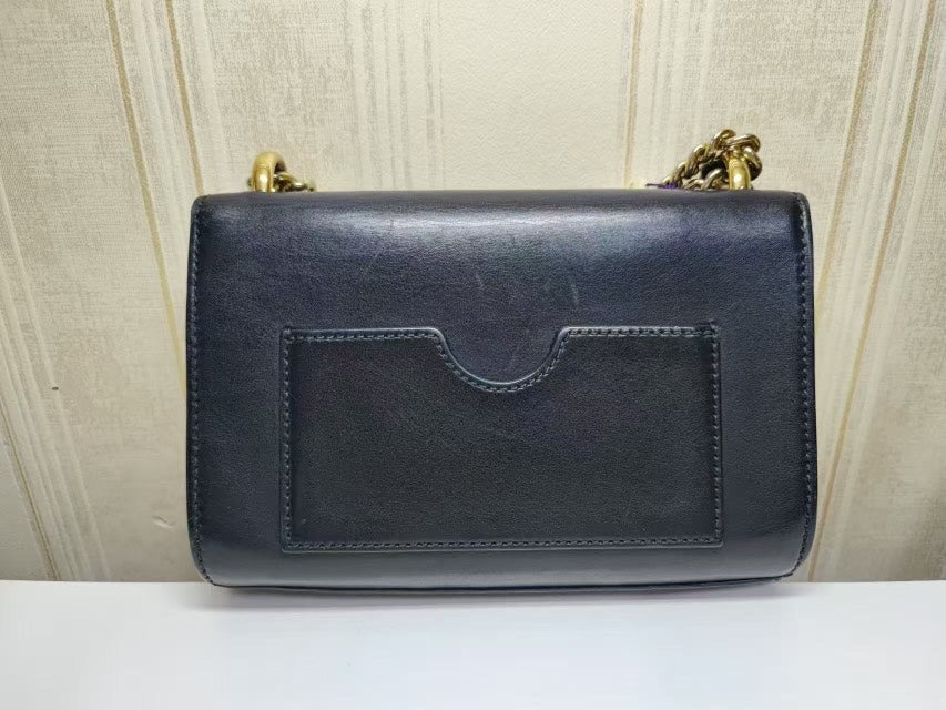 Gucci Padlock Black Leather Shoulder Bag Medium