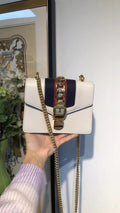 Gucci SyLouis Vuittonie White Leather Crossbody Bag Small