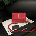 Saint Laurent YSL Red SiLouis Vuittoner Crossbody Bag