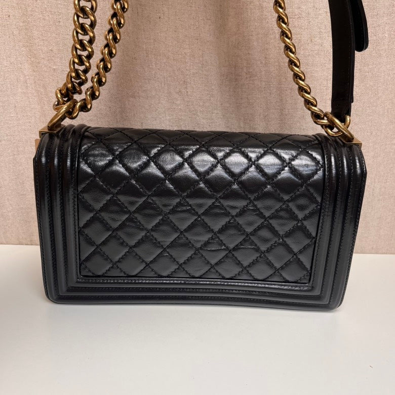 Chanel Leboy Medium Black Quilted Leather Shoulder Bag