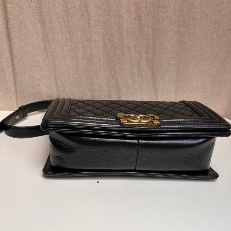 Chanel Leboy Medium Black Quilted Leather Shoulder Bag