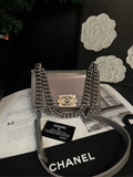 Chanel Small Leboy Crossbody Bag Mermaid Pink Gray