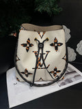 Louis Vuitton Zebra Pattern Jungle Limited Edition Bucket Shoulder Bag White