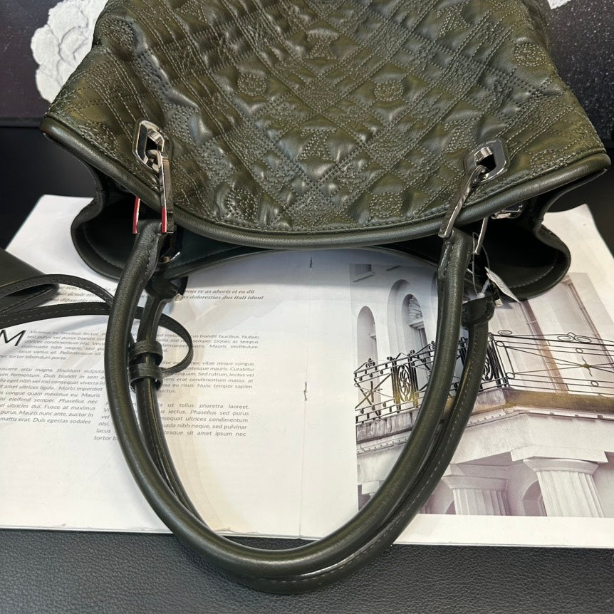 Louis Vuitton Dark Green Cowhide Moonlight Goddess Series Tote Shoulder Bag