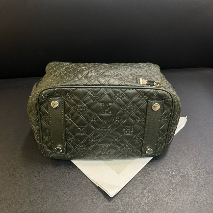 Louis Vuitton Dark Green Cowhide Moonlight Goddess Series Tote Shoulder Bag