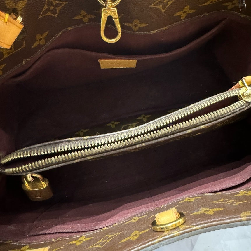 Louis Vuitton Mengtian Brown Monogram Canvas Portable Shoulder Bag Medium