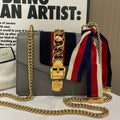 Gucci SyLouis Vuittonie Small Grey Leather Shoulder Bag