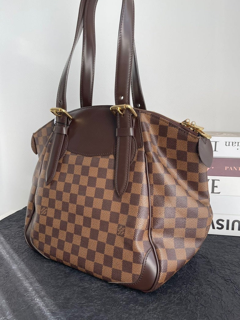 Louis Vuitton Damier Ebene Canvas Siena PM Shoulder Bag Brown
