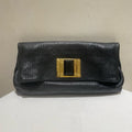 Louis Vuitton Black Leather Monogram Clutch Medium