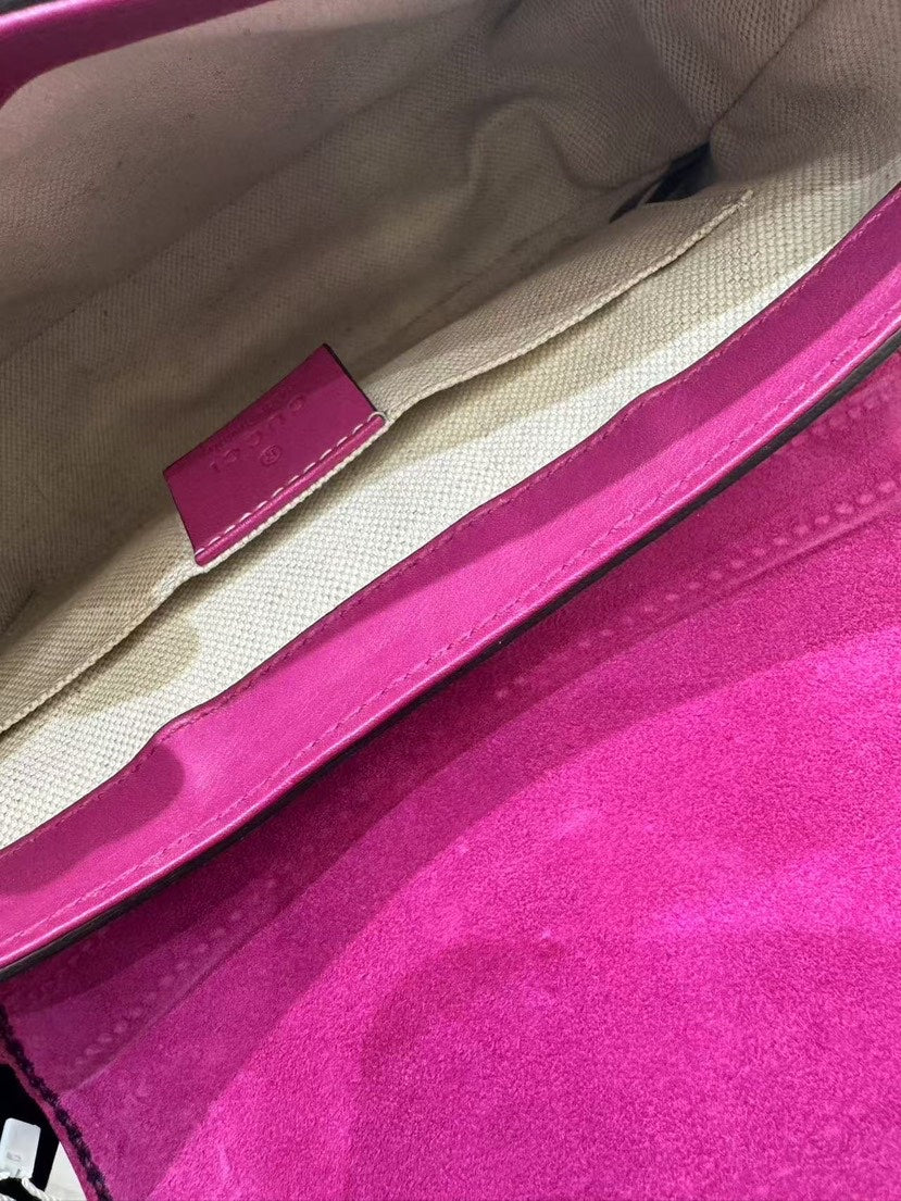 Gucci Multicolor Black Pink Gucci Canvas Leather Crossbody Bag MeDiorum