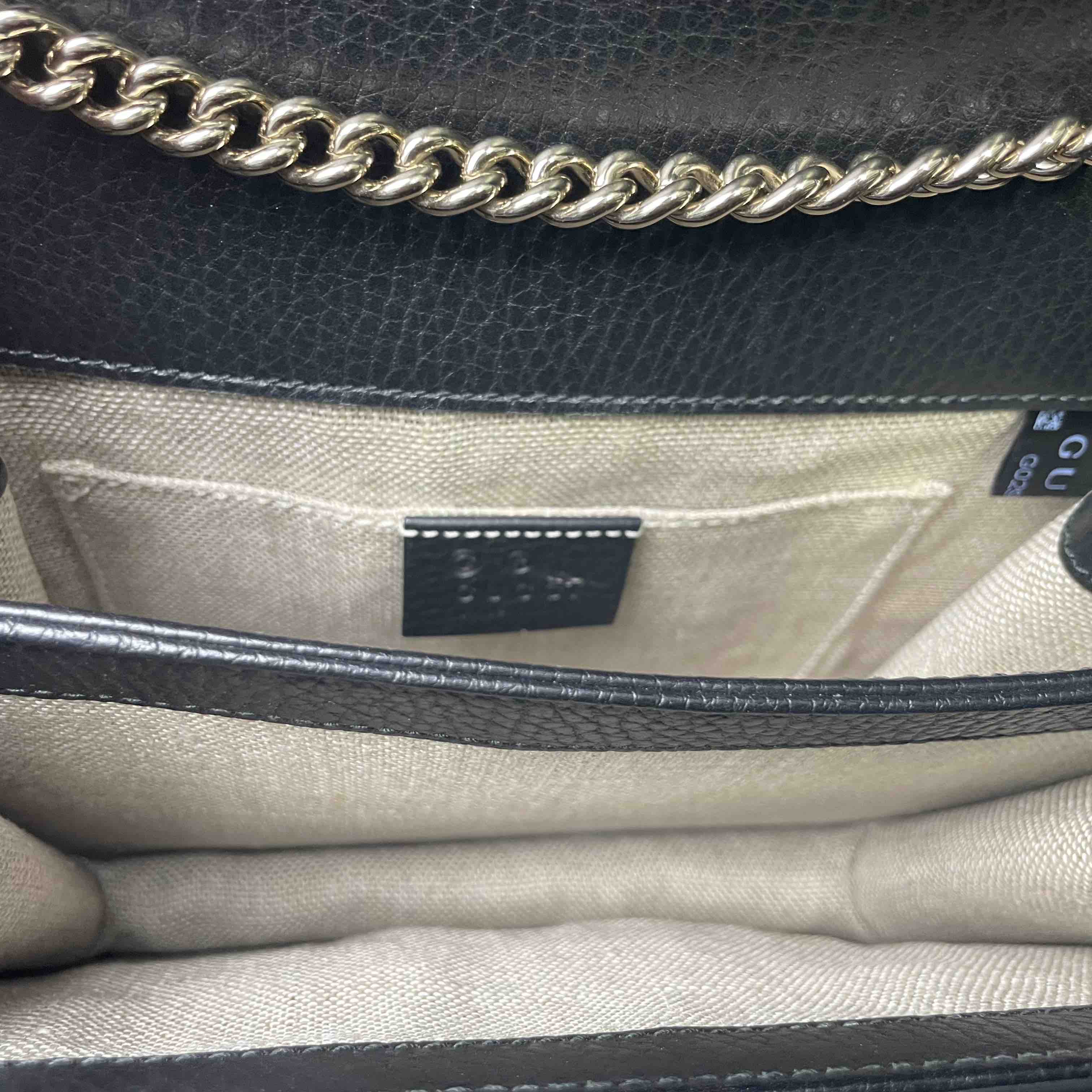 Gucci Jordaan Black Leather Shoulder Bag