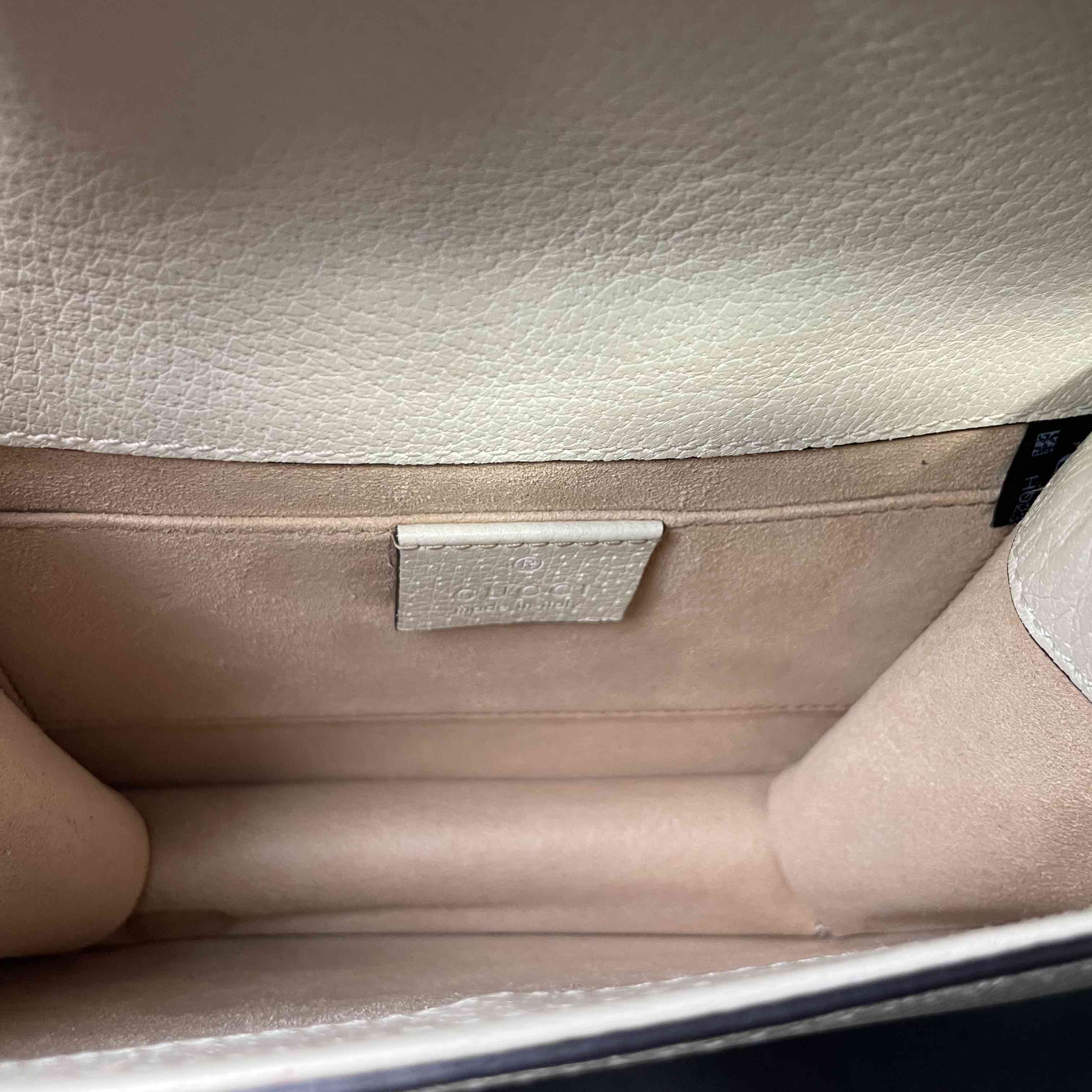 Gucci OphiDiora White Leather Crossbody Bag
