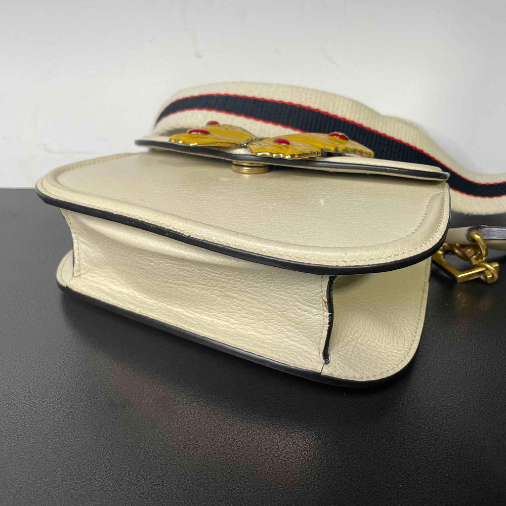 Gucci OphiDiora White Leather Crossbody Bag