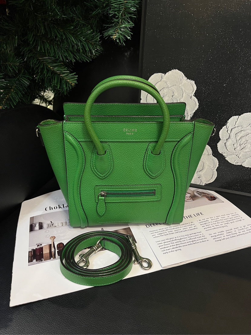 Celine Avocado Green Smiley Crossbody Bag MeDiorum Size