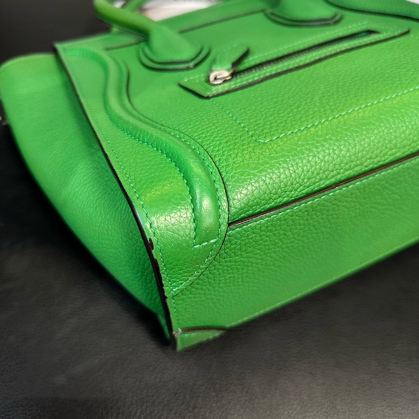 Celine Avocado Green Smiley Crossbody Bag MeDiorum Size