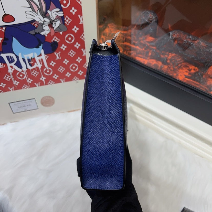 Louis Vuitton Microchip Blue Monogram Clutch