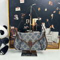 Celineline Boogie Blue Canvas Shoulder Bag