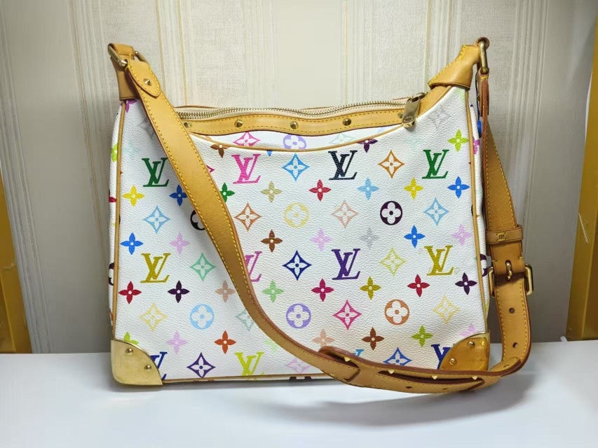 Louis Vuitton Multicolor White Canvas Shoulder Bag Medium