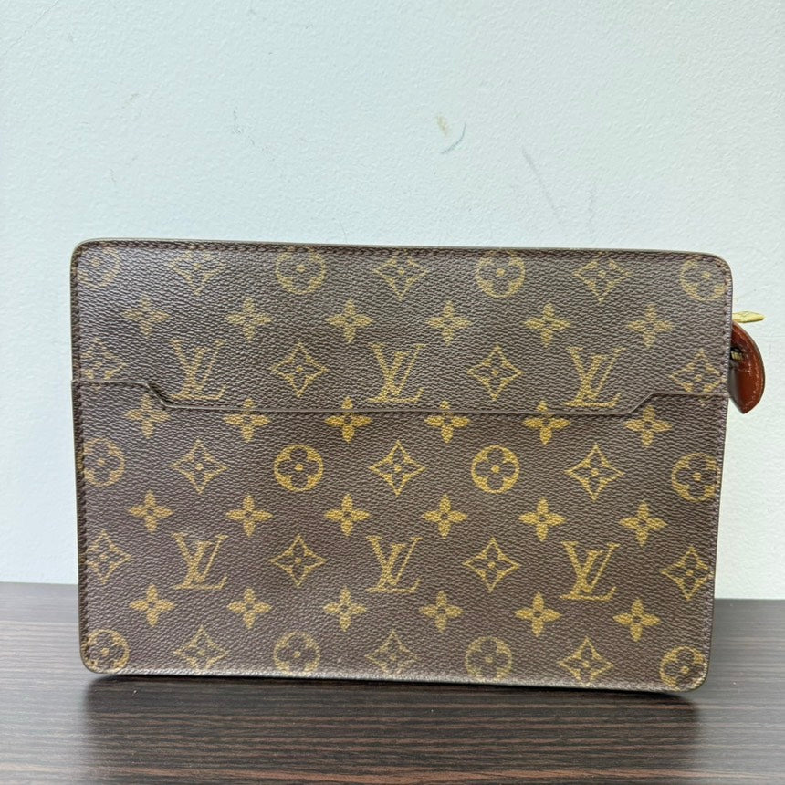 Louis Vuitton Monogram Brown Clutch Bag