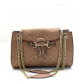 Gucci Emily Brown Leather Shoulder Bag Medium