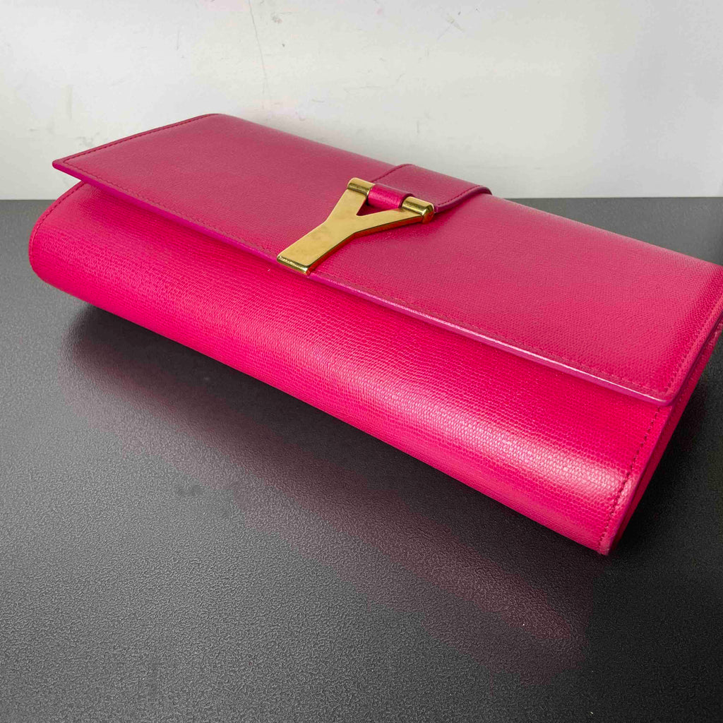 Saint Laurent Y Ligne Pink Clutch