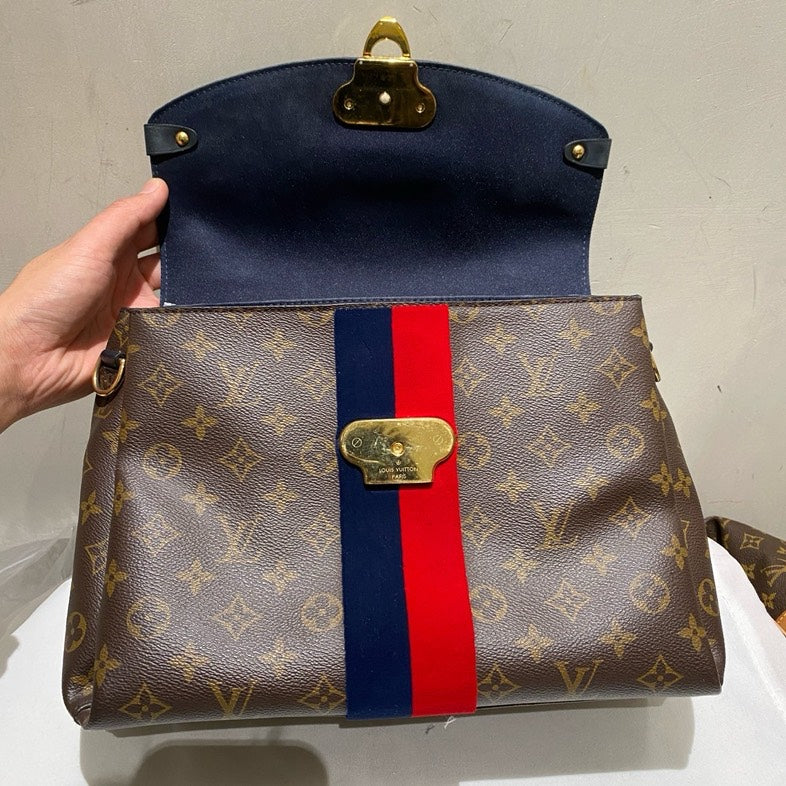 Louis Vuitton Georges Monogram Canvas Bag with Shoulder Strap Brown